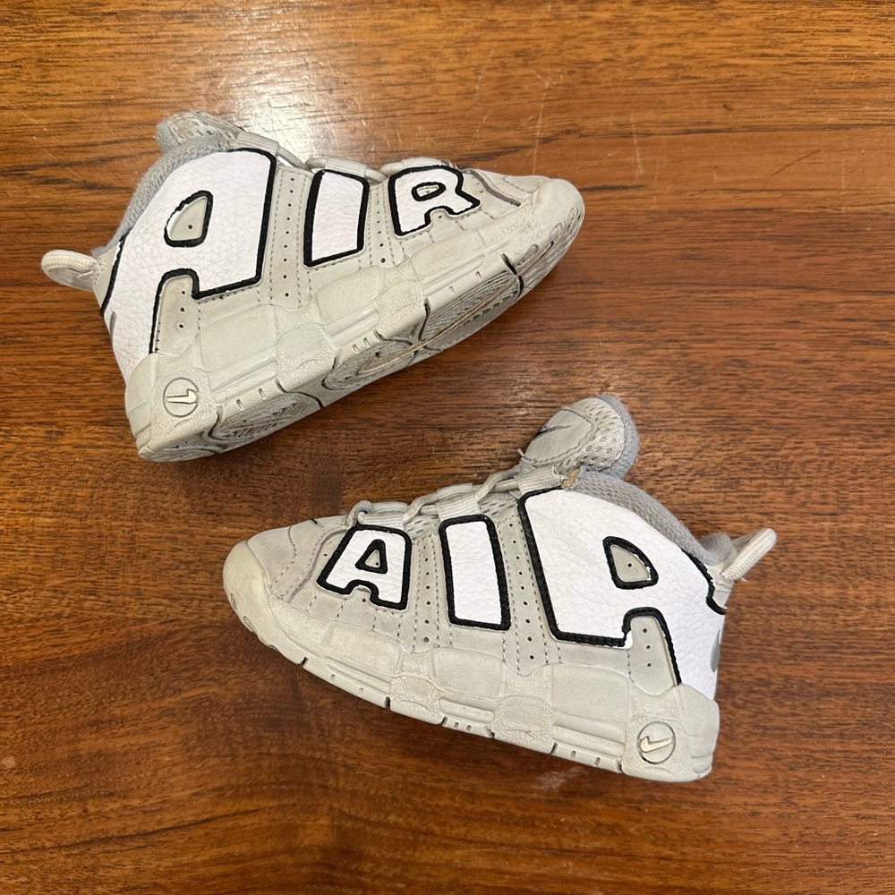 Nike Air Kids Sneakers, Gray and White, Toddler Size 7